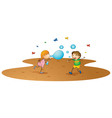 Kids playing vector image