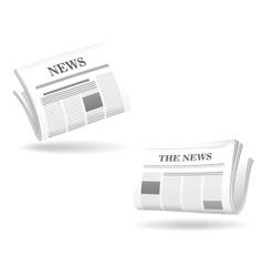 Newspaper realistic icons vector image