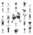 Glass set vector image