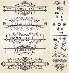 Calligraphic design elements vector image