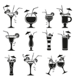 Set of cocktails on white background vector image