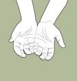 Giving hands vector image
