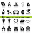 Set christian icons vector image