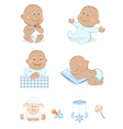 Baby boy with toys vector image