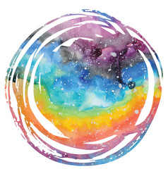 Watercolor galaxy background vector image