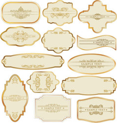 Golden labels vector image