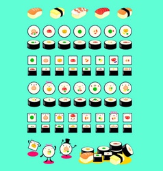 Sushi set vector image
