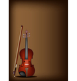 A Beautiful Violin on Dark Brown Background vector image