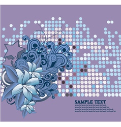 Retro floral background with stars vector image
