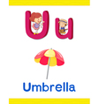 Learning alphabet u vector image