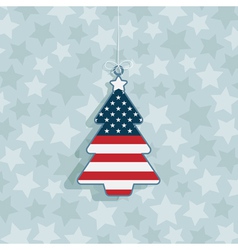 Usa christmas decoration vector image