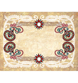 Vintage frame in grunge background vector image