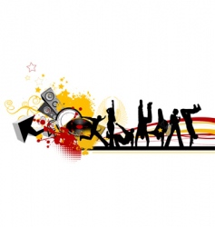 Dancing graphic vector image