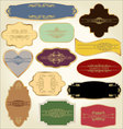 Pastel vintage labels vector image