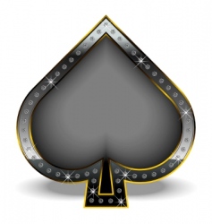 Spade with diamonds vector image