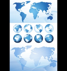 Global series and map background vector image