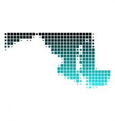 Map of Maryland vector image