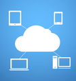 Cloud technology abstract scheme vector image