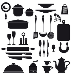 Set of kitchen utensils vector image