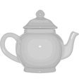 White teapot vector image