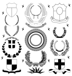 Heraldry design elements vector image