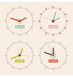 Abstract Retro Clock Set vector image