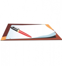 Pen on top of papers vector image