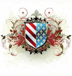 Ornamental shield vector image
