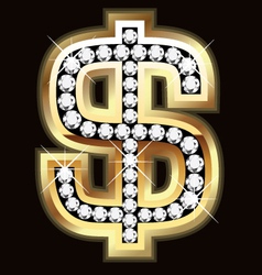 Dollar bling vector image