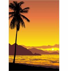 Sunset vector image