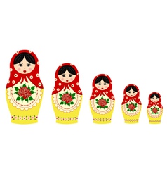 Traditional matryoschka dolls vector image