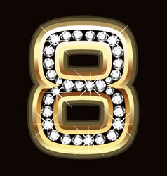 Eight bling vector image