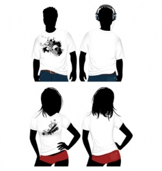 Woman's and mans vector image