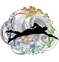 Swimming vector image
