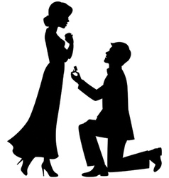 Marriage proposal vector image