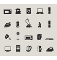 Home appliances and electronics icons set vector image