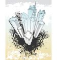 Grunge city illustration vector image
