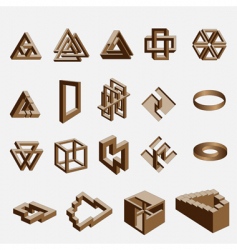 Impossible objects vector image