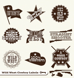 Cowboy Labels vector image