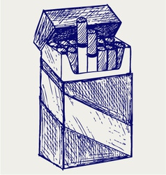 Pack of cigarettes vector image