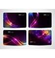 Magical light business cards vector image