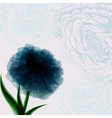 Vintage background with dark blue flower vector image