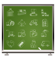 Shipping and delivery icons vector image