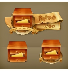 Secretary desk icon vector image