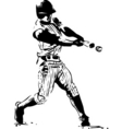 Baseball hitter vector image