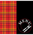 Menu card design vector image