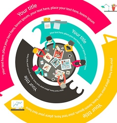 People Around Top View Modern Infographic Business vector image