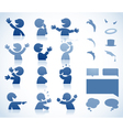 Character in various postures vector image