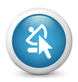 Blue glossy icon vector image