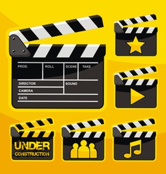 Clapboard icon set vector image